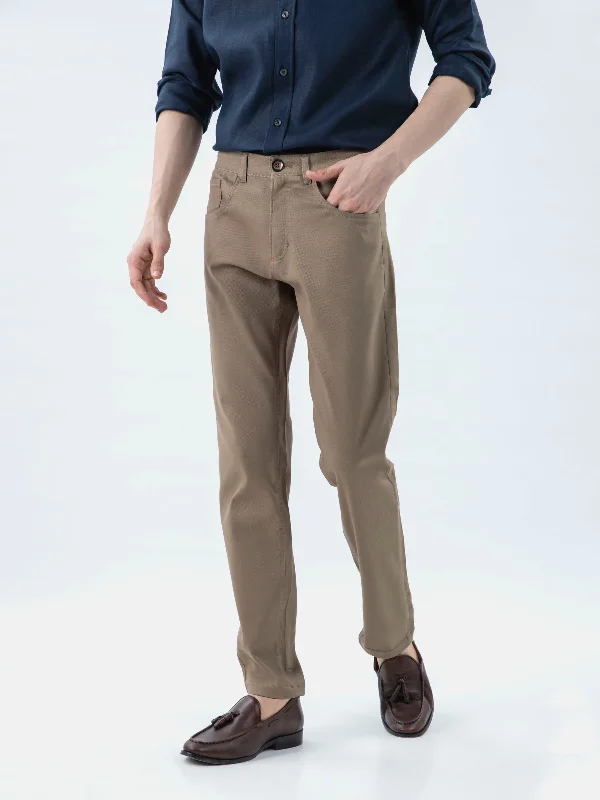 khaki-dobby-structured-five-pocket-trouser