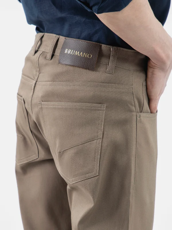 khaki-dobby-structured-five-pocket-trouser