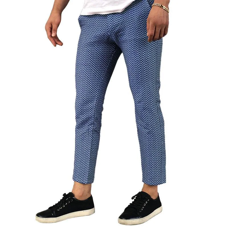 Men's Casual Printed Slim Fit Tapered Pants 46748865M