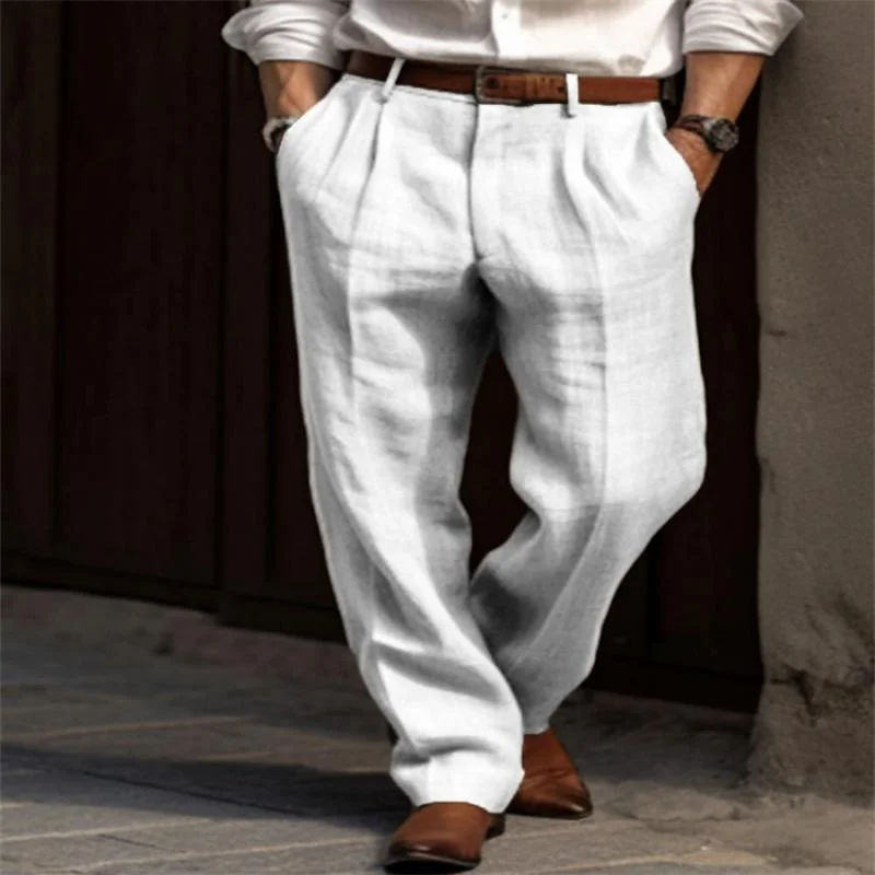 mens-linen-solid-loose-casual-pants-41047953z