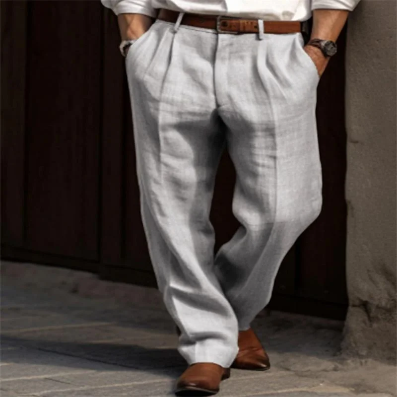 mens-linen-solid-loose-casual-pants-41047953z