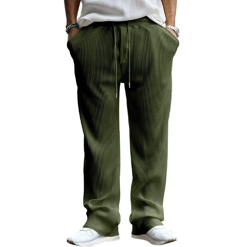 mens-solid-loose-straight-hanging-sense-striped-high-waist-wide-leg-pants-78661469z