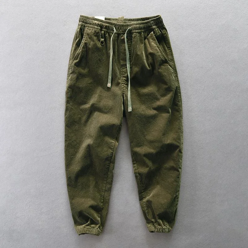 mens-vintage-corduroy-loose-loose-elastic-waist-pants-88615359m