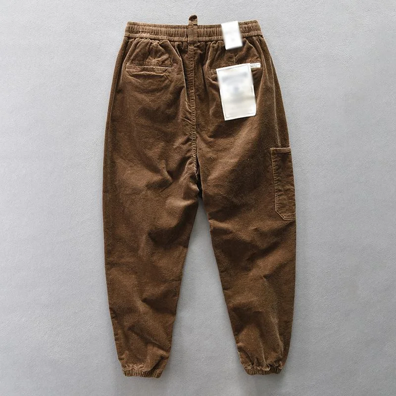 mens-vintage-corduroy-loose-loose-elastic-waist-pants-88615359m