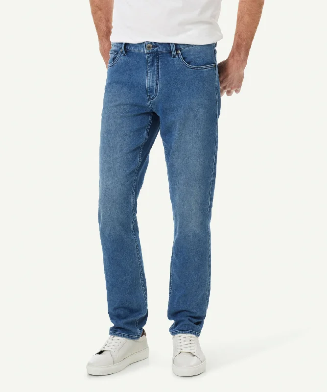 Merricks Knit Modern Fit Jeans - Washed Indigo