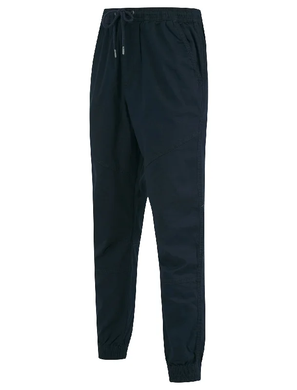 Portmany 2 Stretch Cotton Twill Cuffed Cargo Jogger Pants in Sky Captain Navy - Tokyo Laundry