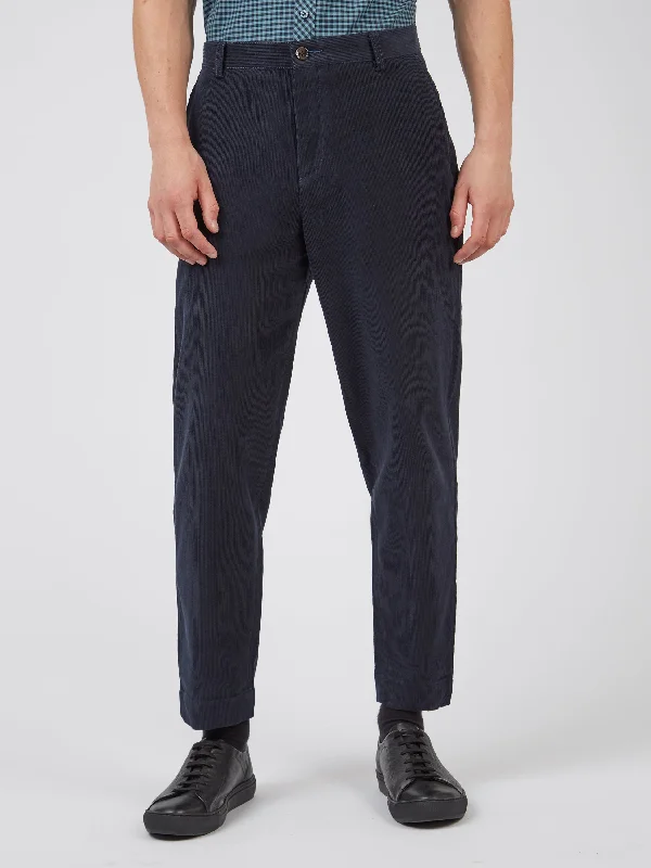 Tapered Corduroy Trouser - Midnight