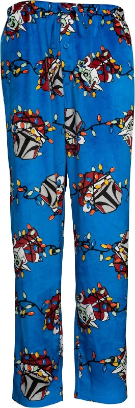 Tangled Christmas Lights Blue Lounge Pants