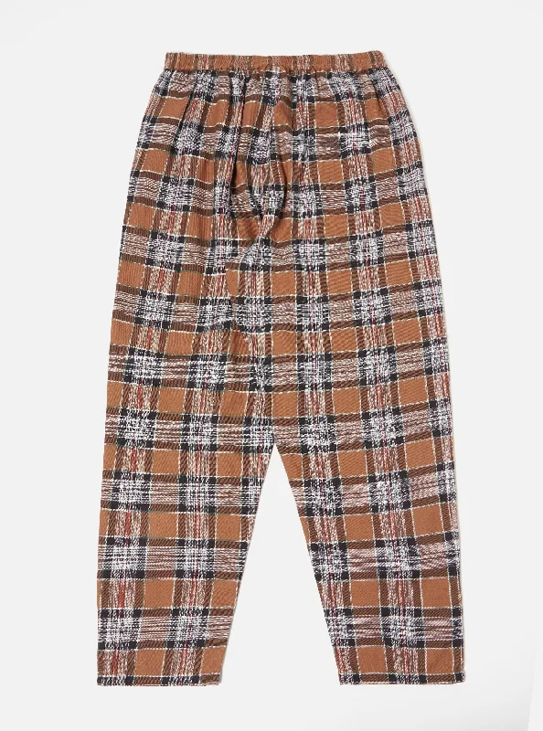 universal-works-pyjama-in-brown-ikat-twill-check