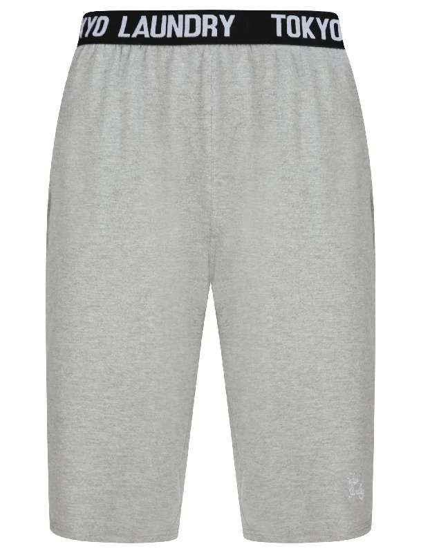 Wearside Cotton Jersey Lounge Shorts In Light Grey Marl - Tokyo Laundry