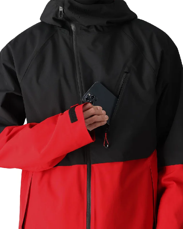 686 Men's Hydra Thermagraph Jacket True Red Colorblock 2025