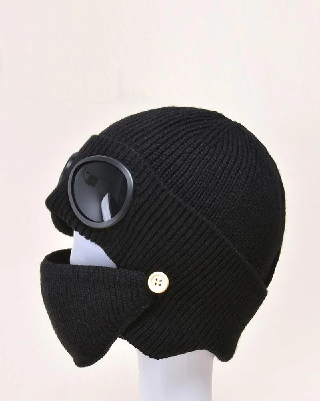 Pilot Knitted Ski Mask And Hat