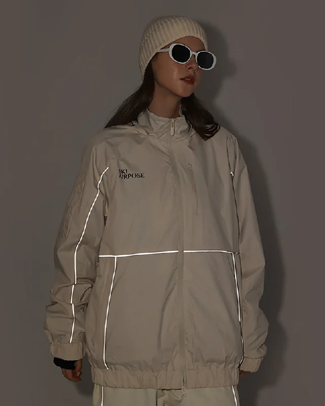 Ski Wear Reflective Unisex Snow Jacket&Pants (Sold Separately)