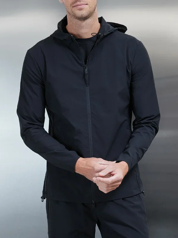 Active Technical Windbreaker in Black