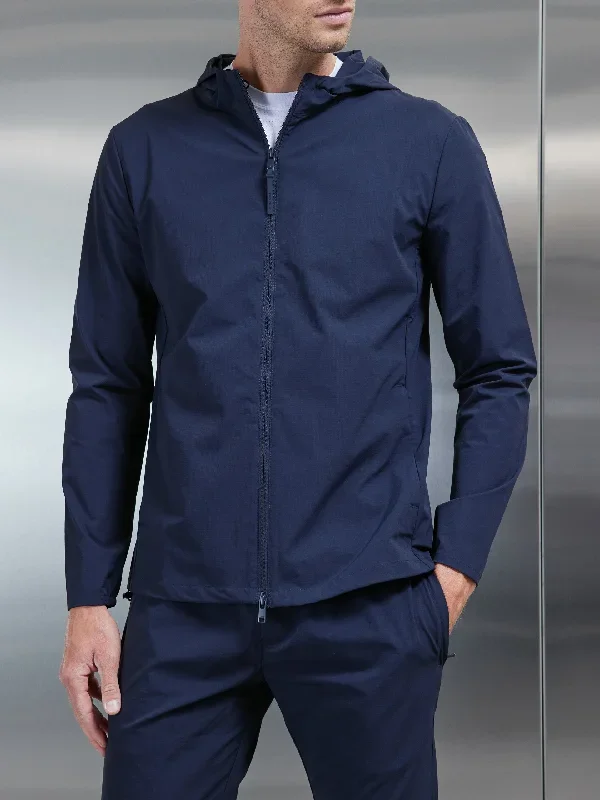 Active Technical Windbreaker in Navy