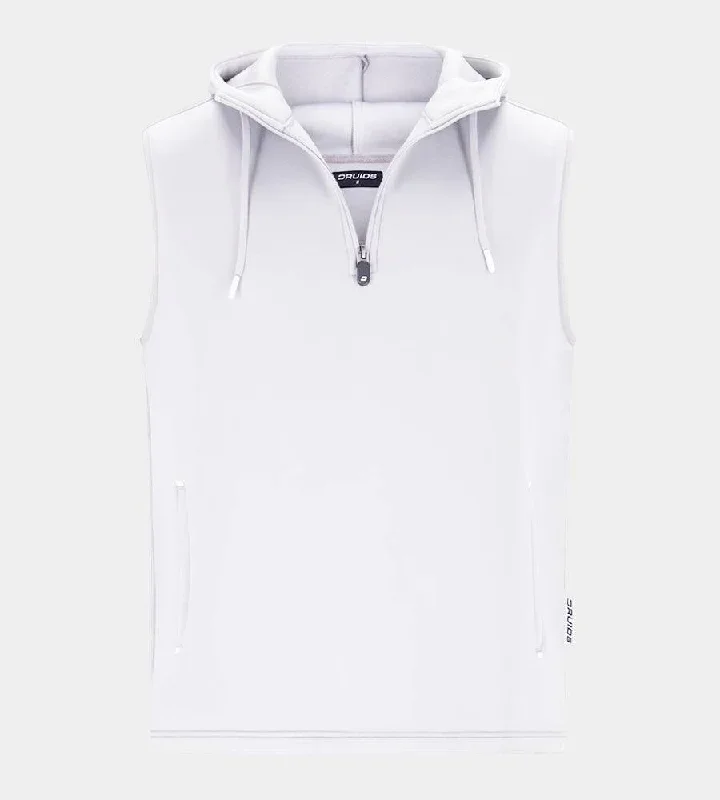 BLAZE SLEEVELESS HOODIE - WHITE