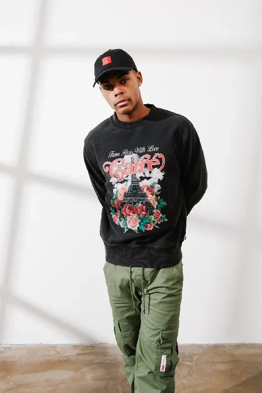 Carre Paris With Love Vintage Crewneck Washed Black