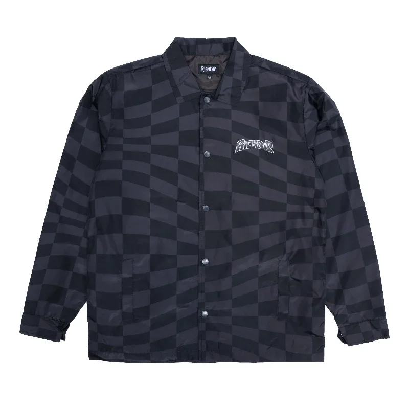 Checked Coaches Jacket (Black/Charcoal)