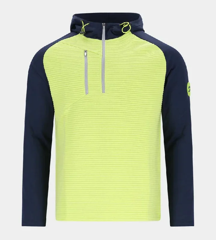 CONTRAST HOODIE - NAVY / LIME