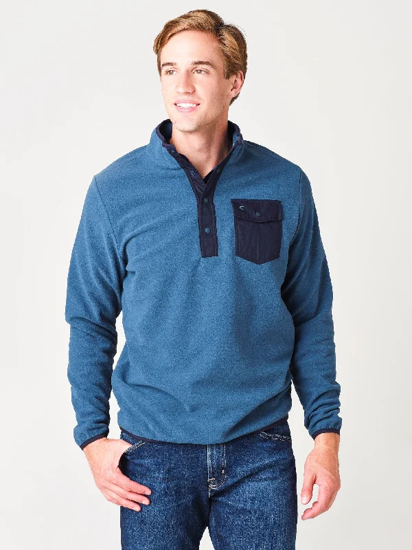 Criquet Men's Snap Fleece Pullover Sweater