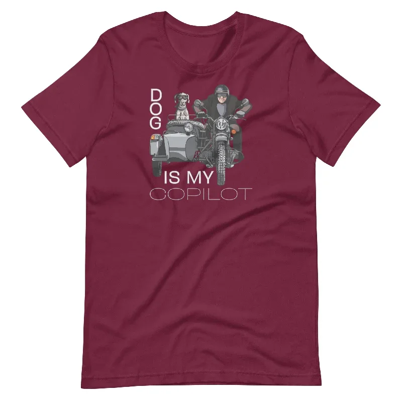 ""Dog is My Co-Pilot"" Motorcycle Tee Shirt - Color