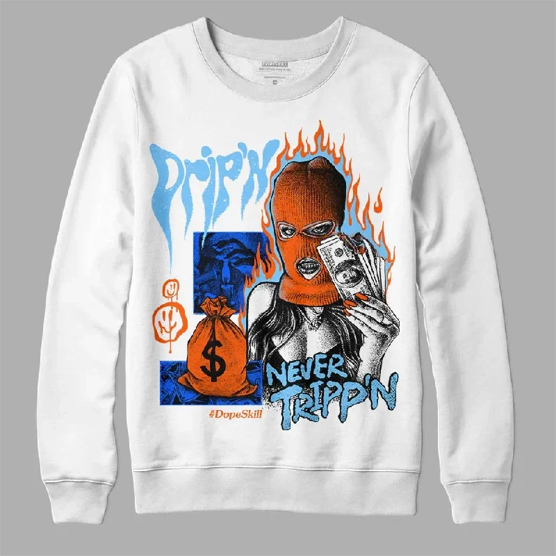 Dunk Futura University Blue DopeSkill Sweatshirt Drip'n Never Tripp'n Graphic