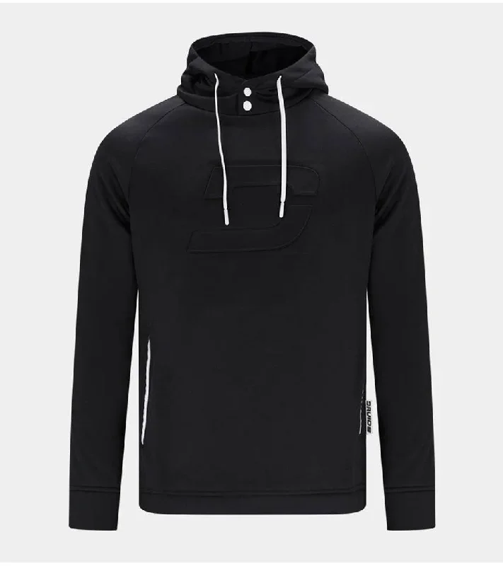 EMBOSSED HOODIE - BLACK