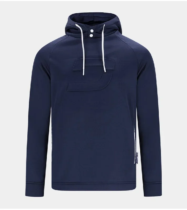 EMBOSSED HOODIE - NAVY