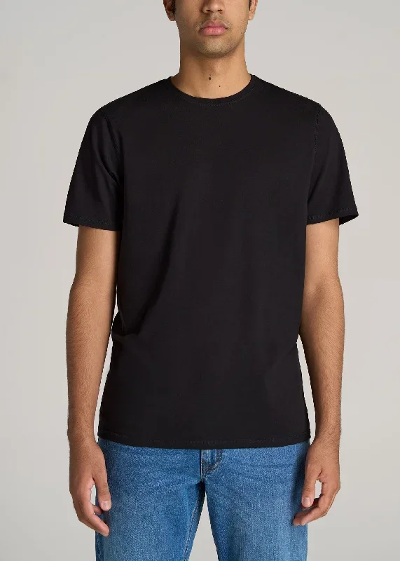 The Essential REGULAR-FIT Crew-Neck Men's Tall Tees in Black