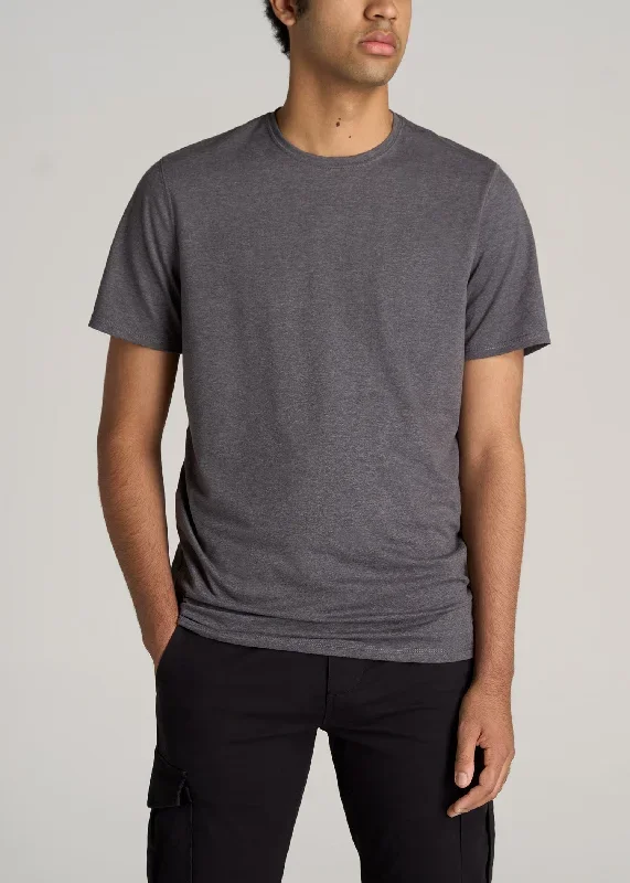 The Essential REGULAR-FIT Crew-Neck Men's Tall Tees in Charcoal Mix