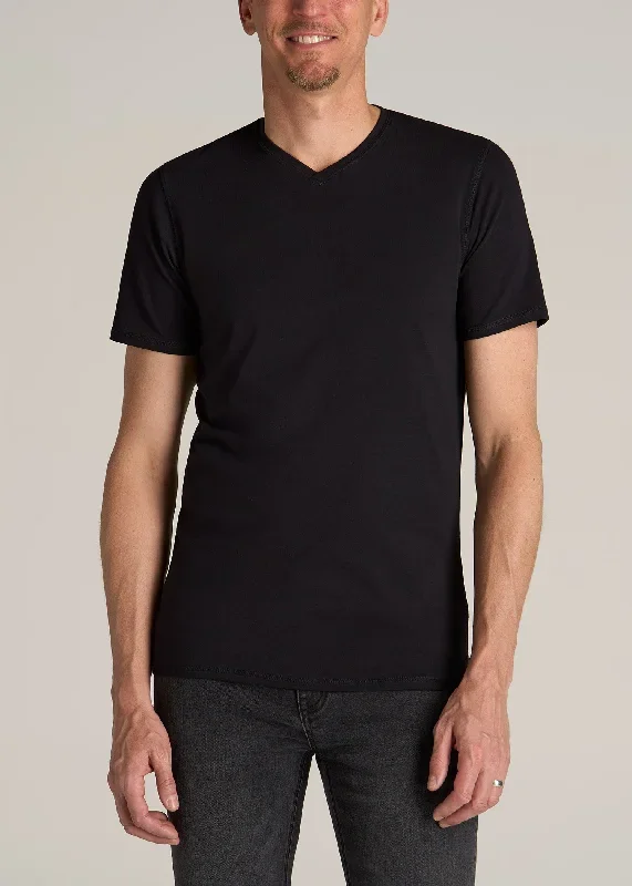 The Essential REGULAR-FIT V-Neck Men's Tall Tees in Black