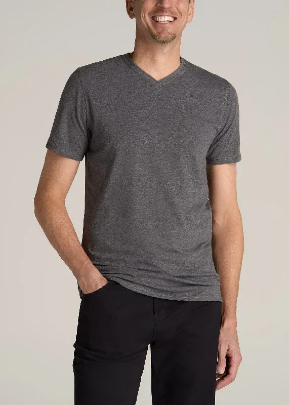 The Essential REGULAR-FIT V-Neck Men's Tall Tees in Charcoal Mix