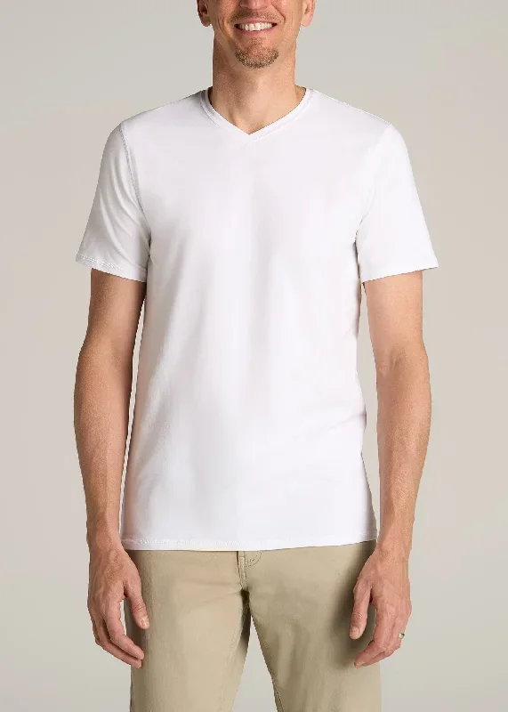 The Essential REGULAR-FIT V-Neck Men's Tall Tees in White