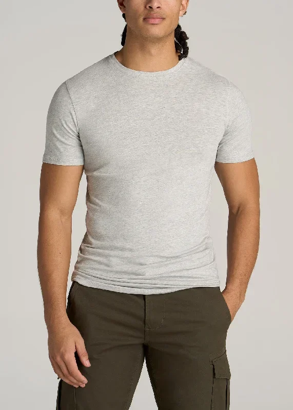 The Essential SLIM-FIT Crewneck Men's Tall Tees in Grey Mix