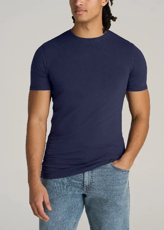 The Essential SLIM-FIT Crewneck Men's Tall Tees in Navy