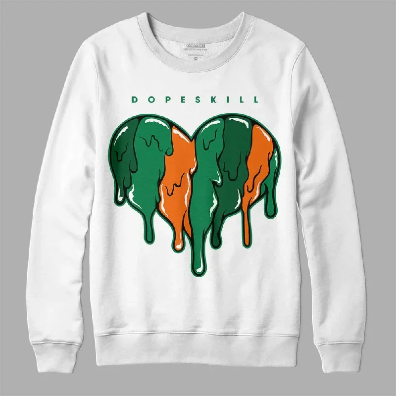 Green Collection DopeSkill Sweatshirt Slime Drip Heart Graphic