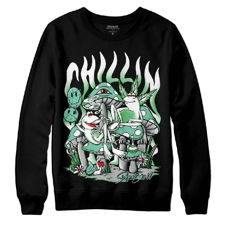 Green Glow 1s DopeSkill Sweatshirt Chillin Graphic