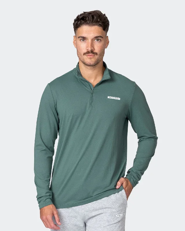 Legacy Long Sleeve Quarter Zip - Olive Smoke