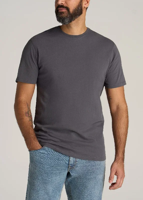 LJ&S Men's Tall REGULAR-FIT Crew Neck Tee in Flint Grey