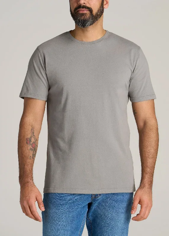 LJ&S Men's Tall REGULAR-FIT Crew Neck Tee in Pewter