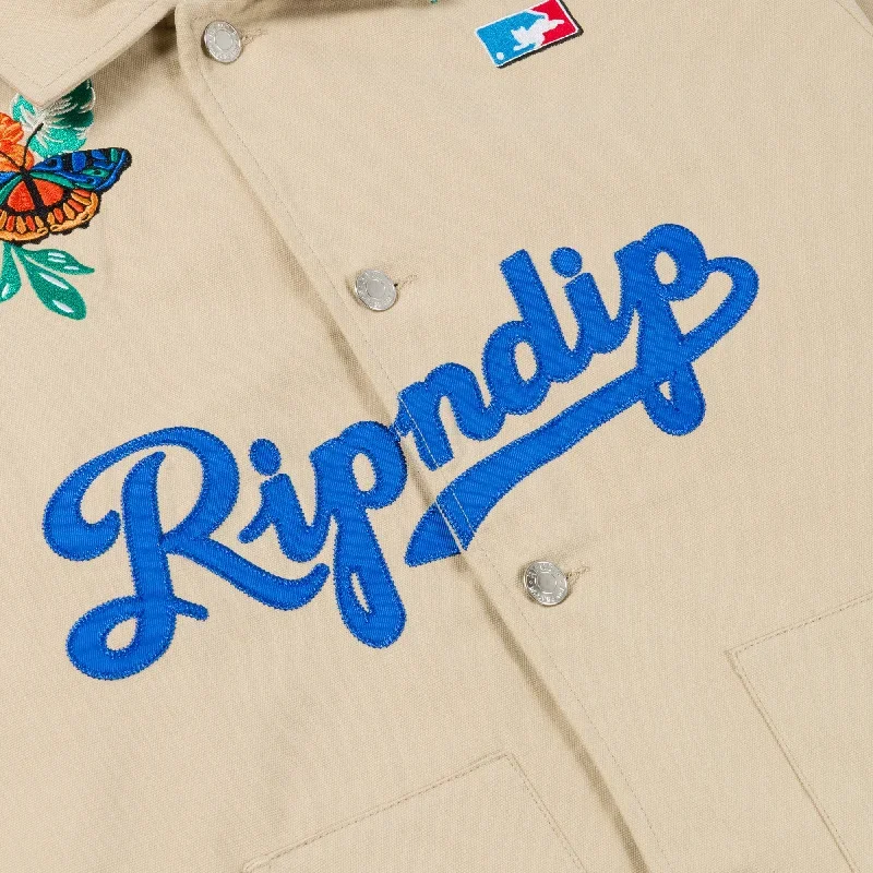 los-ripndip-canvas-button-down-jacket-khaki