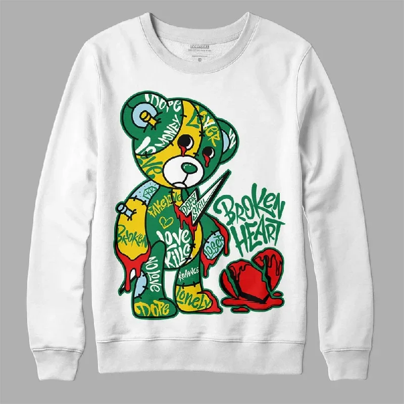 Lucky Green 5s DopeSkill Sweatshirt Broken Heart Graphic