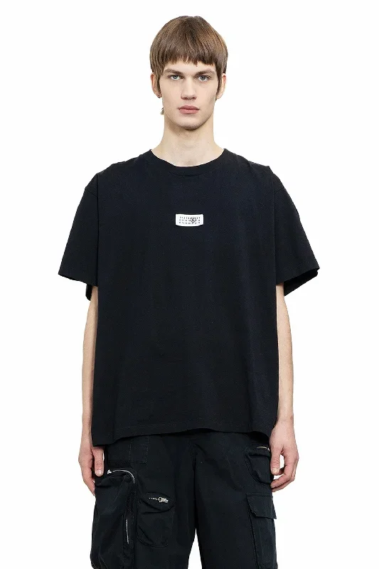 MM6 MAISON MARGIELA MAN BLACK T-SHIRTS & TANK TOPS