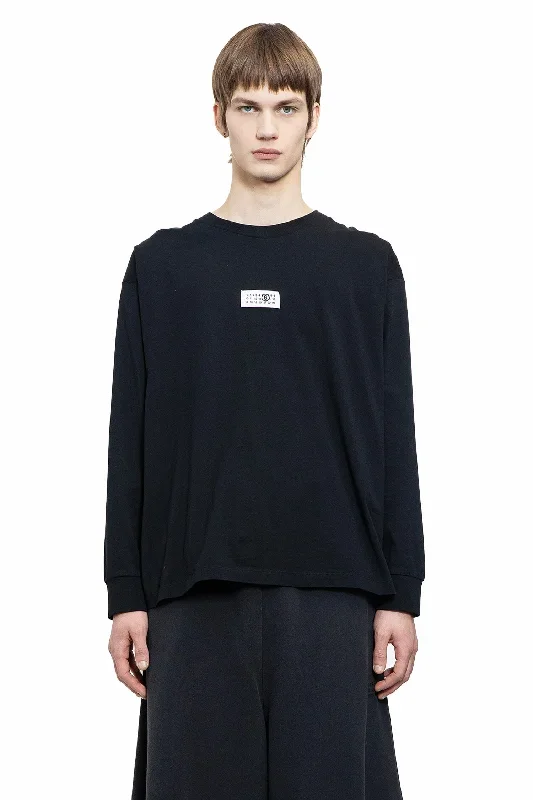 MM6 MAISON MARGIELA MAN BLACK T-SHIRTS & TANK TOPS