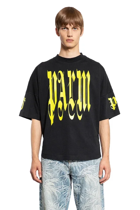 PALM ANGELS MAN BLACK T-SHIRTS & TANK TOPS