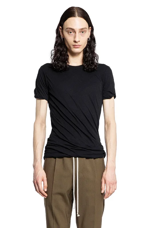 RICK OWENS MAN BLACK T-SHIRTS & TANK TOPS