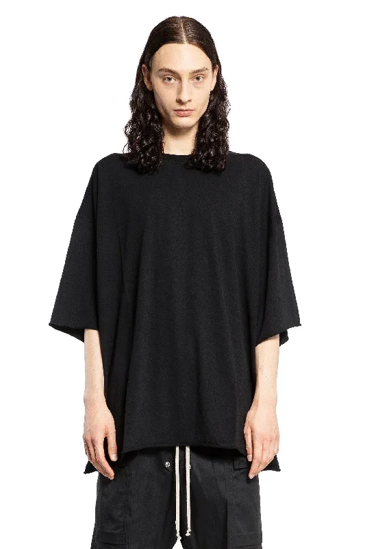 RICK OWENS MAN BLACK T-SHIRTS & TANK TOPS