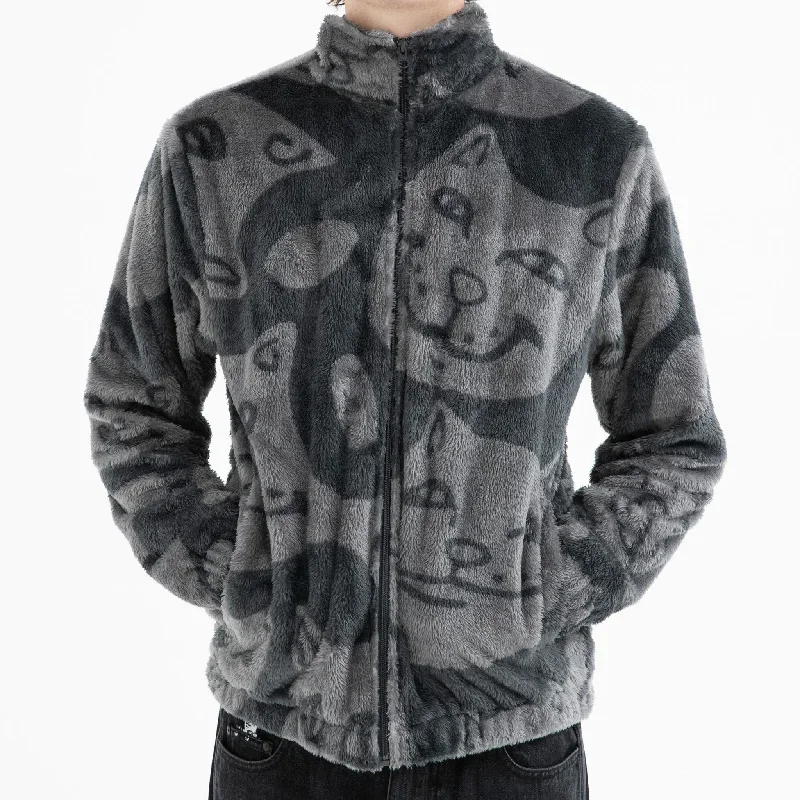 many-faces-sherpa-jacket-charcoal