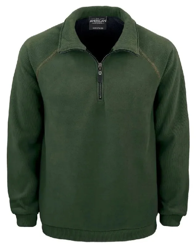 All American Clothing Co. - Men's 1/4 Zip Fleece Corduroy Pullover