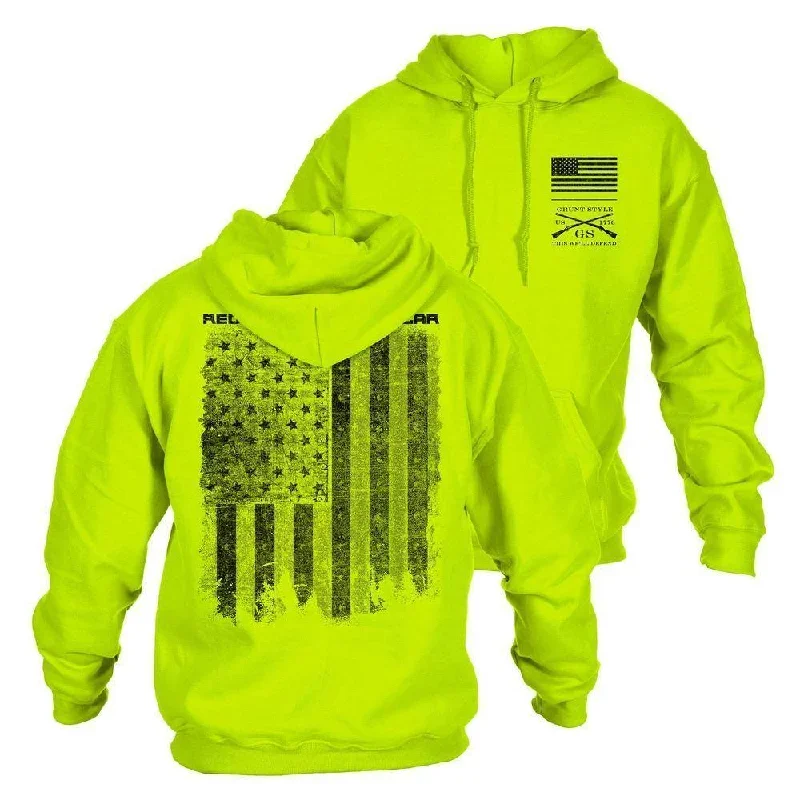 Red Blood Blue Collar?  Hoodie - Safety Green